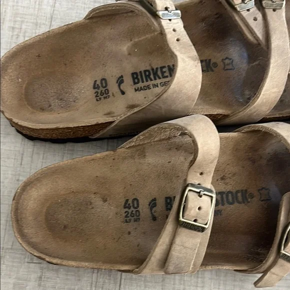 Birkenstock Taupe Triple-Strap Sandals - Picture 4 of 12